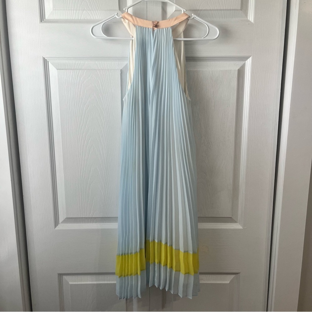 Ted Baker Lellia Colour Block  dress Light Blue Ted Size 2 - Picture 5 of 6